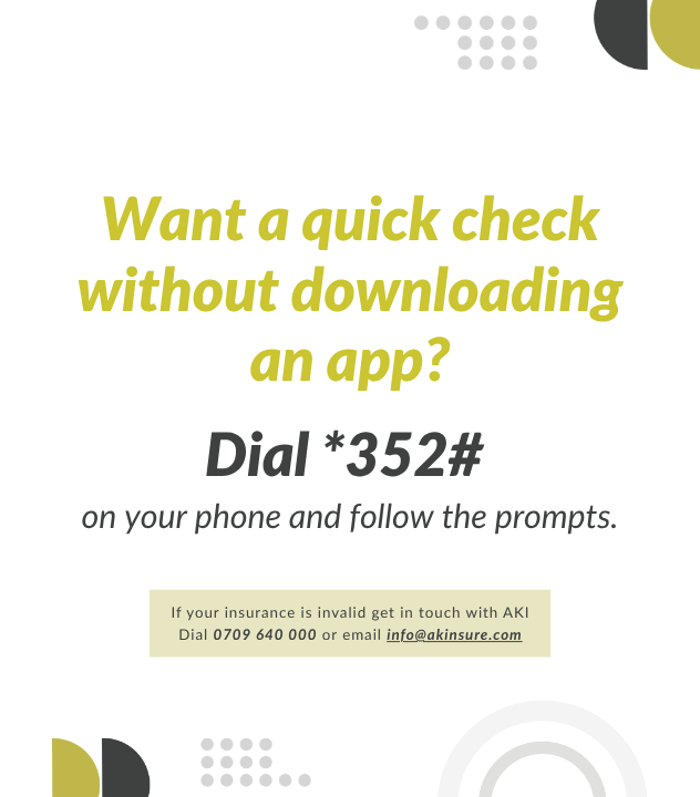 Verify motor insurance using *352#